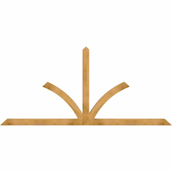 Ekena Millwork Richland Rough Sawn Timber Gable Bracket, Western Red Cedar, 108"W x 49"H x 4"D x 4"F, 11/12 Pitch GBW108X49X0404RIC00RWR - main
